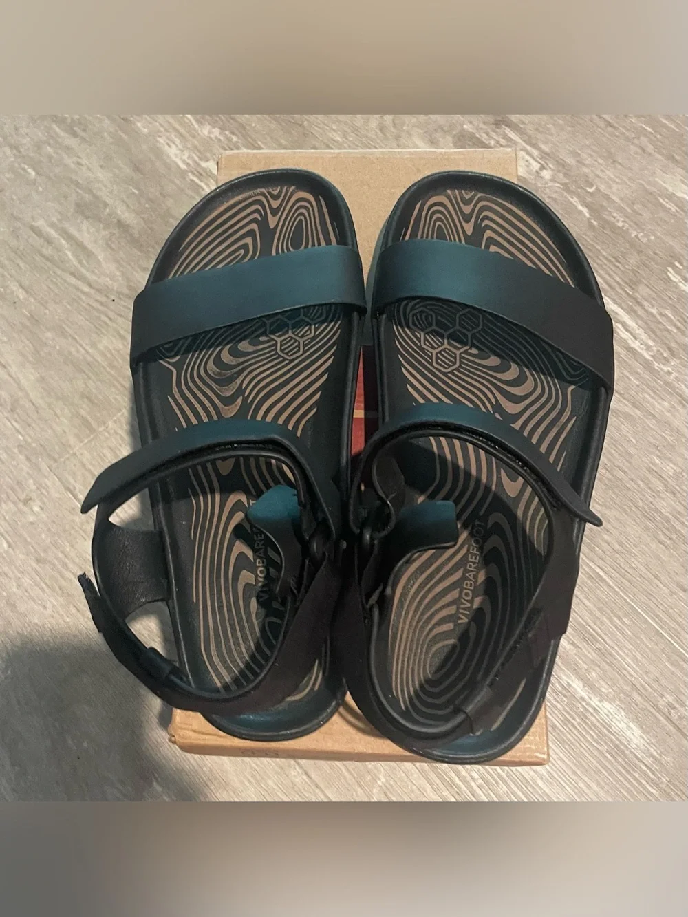 VivoBarefoot Sensus Yin Sandals Women's Black Obsidian EU 41/US 10 Like New